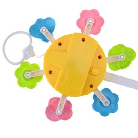 BABY FUNNY RATTLE CRIB PENDANT ROTATING MUSIC BOX HANGING TOY (COLORMIX)