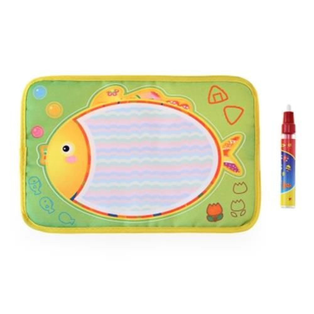 MAGIC CARTOON FISH WATER DRAWING WRITING MAT TOY WITH WATERCOLOR PEN FOR KIDS (COLORMIX) MAGIC CARTOON FISH WATER DRAWING WRITING MAT TOY WITH WATERCOLOR PEN FOR KIDS (COLORMIX)