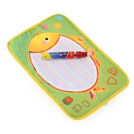 MAGIC CARTOON FISH WATER DRAWING WRITING MAT TOY WITH WATERCOLOR PEN FOR KIDS (COLORMIX)