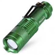 ALONEFIRE 3W XPE LED ZOOMABLE MINI FLASHLIGHT WITH 3 MODES (GREEN)