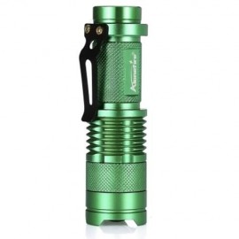 ALONEFIRE 3W XPE LED ZOOMABLE MINI FLASHLIGHT WITH 3 MODES (GREEN)
