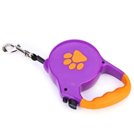 5M EXTENDABLE RETRACTABLE PET LEAD TRAINING LEASH FOR SMALL MEDIUM DOG (PURPLE)