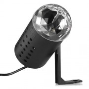 W668 85 - 260V 3W 100LM SOUND-ACTIVATED RGB LED STAGE LIGHT (BLACK)
