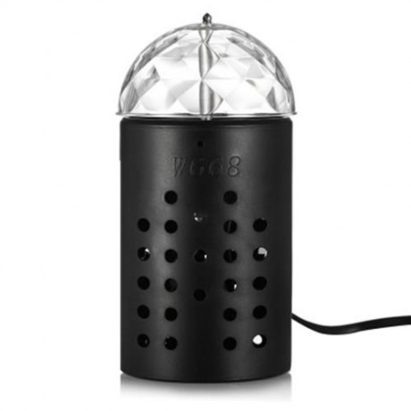 W668 85 - 260V 3W 100LM SOUND-ACTIVATED RGB LED STAGE LIGHT (BLACK)