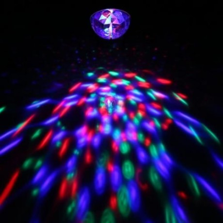 W668 85 - 260V 3W 100LM SOUND-ACTIVATED RGB LED STAGE LIGHT (BLACK)