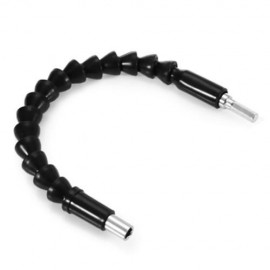 LOMVUM 30CM FLEXIBLE SHAFT ROTARY TOOL FIT 6.35MM COLLET FOR CORDLESS DRILL (BLACK)