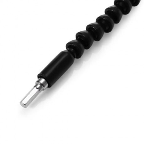 LOMVUM 30CM FLEXIBLE SHAFT ROTARY TOOL FIT 6.35MM COLLET FOR CORDLESS DRILL (BLACK)
