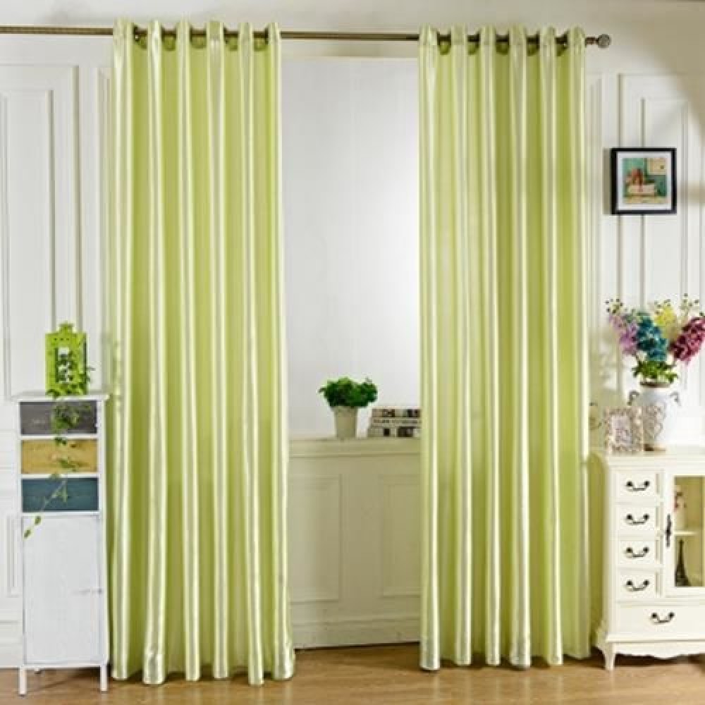 100 X 250CM PURE COLOR GROMMET RING TOP BLACKOUT WINDOW CURTAIN (GREEN)