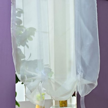 140 X 140CM EUROPEAN WAVE BLINDS STITCHING COLORS VOILE PANEL WINDOW CURTAIN FOR LIVING RO