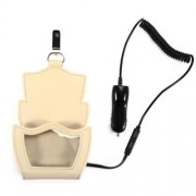 AMISIR A5 QI 3 COIL CAR WIRELESS CHARGER TRANSMITTER PAD LEATHER HOLDER LAUNCHER WITH CHAR