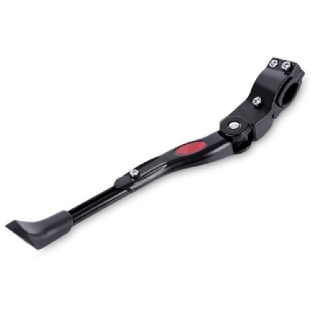 ALUMINUM ADJUSTABLE BIKE SIDE STICK STAND FOR ROAD MOUNTAIN BICYCLE (BLACK)