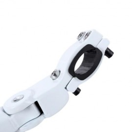 ALUMINUM ADJUSTABLE BIKE SIDE STICK STAND FOR ROAD MOUNTAIN BICYCLE (WHITE)