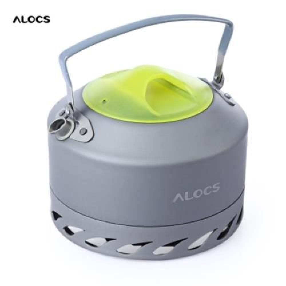 ALOCS CW - K07 0.9L ALUMINUM ALLOY CAMPING PICNIC COFFEE WATER KETTLE (GRAY)