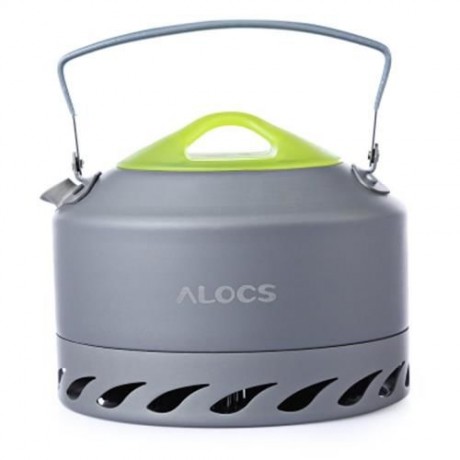 ALOCS CW - K07 0.9L ALUMINUM ALLOY CAMPING PICNIC COFFEE WATER KETTLE (GRAY)