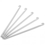 5PCS ALUMINUM ALLOY TENT STAKE HOOKS CAMPING TOOL (SILVER)