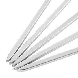5PCS ALUMINUM ALLOY TENT STAKE HOOKS CAMPING TOOL (SILVER)