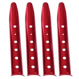 4PCS ALUMINUM ALLOY SNOWFIELD OR SAND USE TENT NAIL STAKES (RED)