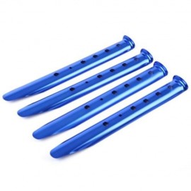 4PCS ALUMINUM ALLOY SNOWFIELD OR SAND USE TENT NAIL STAKES (BLUE)