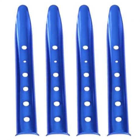 4PCS ALUMINUM ALLOY SNOWFIELD OR SAND USE TENT NAIL STAKES (BLUE)