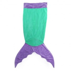 SOFT FLANNEL KIDS SLEEPING BAG / BLANKET FOR OUTDOOR / TRAVEL / HOME (PURPLE)