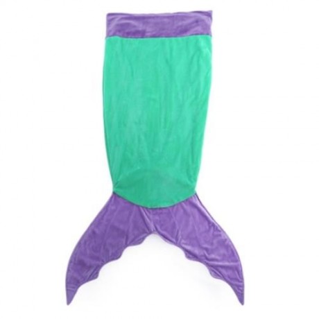 SOFT FLANNEL KIDS SLEEPING BAG / BLANKET FOR OUTDOOR / TRAVEL / HOME (PURPLE)