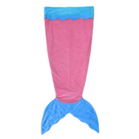 SOFT FLANNEL KIDS SLEEPING BAG / BLANKET FOR OUTDOOR / TRAVEL / HOME (LIGHT BLUE)