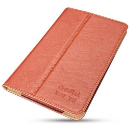 PU LEATHER FOLIO PROTECTIVE COVER CASE FOR TECLAST X70 / X70R (BROWN)