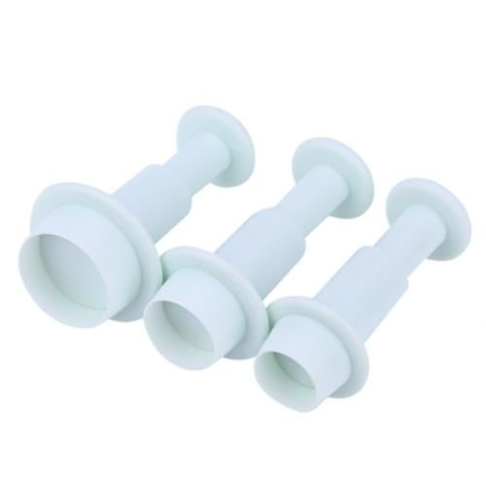 3PCS DIY PLASTIC PLUNGER CUTTERS FONDANT CAKE DECORATING TOOL MOLD COOKIE CUPCAKE DECORATI 3PCS DIY PLASTIC PLUNGER CUTTERS FONDANT CAKE DECORATING TOOL MOLD COOKIE CUPCAKE DECORATI