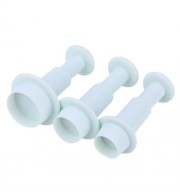 3PCS DIY PLASTIC PLUNGER CUTTERS FONDANT CAKE DECORATING TOOL MOLD COOKIE CUPCAKE DECORATI