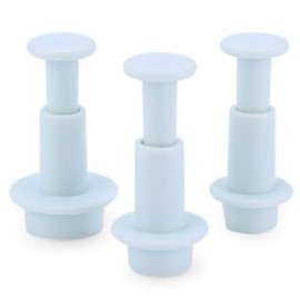 3PCS DIY PLASTIC PLUNGER CUTTERS FONDANT CAKE DECORATING TOOL MOLD COOKIE CUPCAKE DECORATI
