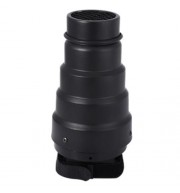 UNIVERSAL EXTENDER CONICAL HONEYCOMB GRID SPEEDLIGHT FLASH SNOOT WITH 5PCS COLOR FILTER (B