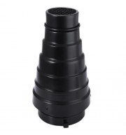 CY EXTENDER CONICAL HONEYCOMB GRID LARGE SIZE SNOOT WITH 5PCS COLOR FILTER (BLACK)
