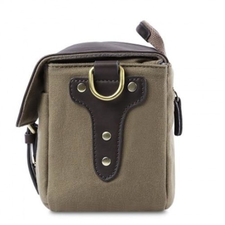 CADEN P1 SHOULDER MESSENGER BAG LEATHER SHOCKPROOF CAMERA HANDBAG FOR DSLR (DEEP BROWN)