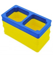 CADEN P1 UNIVERSAL SHOCKPROOF CAMERA VIDEO INSERT STORAGE BAG LINER (BLUE AND YELLOW)