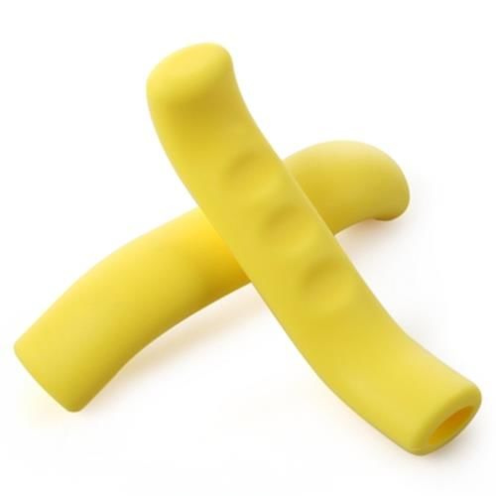 PAIRED MOUNTAIN ROAD BIKE BRAKE HANDLE SILICONE PROTECTIVE SLEEVE (YELLOW)