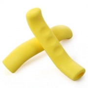PAIRED MOUNTAIN ROAD BIKE BRAKE HANDLE SILICONE PROTECTIVE SLEEVE (YELLOW)