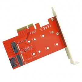 4 LANE XP941 SATA PCI-E ADAPTER M6E NGFF SSD FOR SM951 PM951 MEMORY CHIP (RED)
