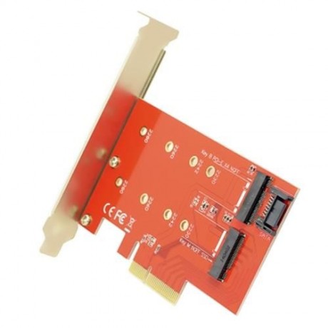 4 LANE XP941 SATA PCI-E ADAPTER M6E NGFF SSD FOR SM951 PM951 MEMORY CHIP (RED)