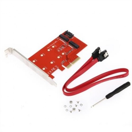 4 LANE XP941 SATA PCI-E ADAPTER M6E NGFF SSD FOR SM951 PM951 MEMORY CHIP (RED)