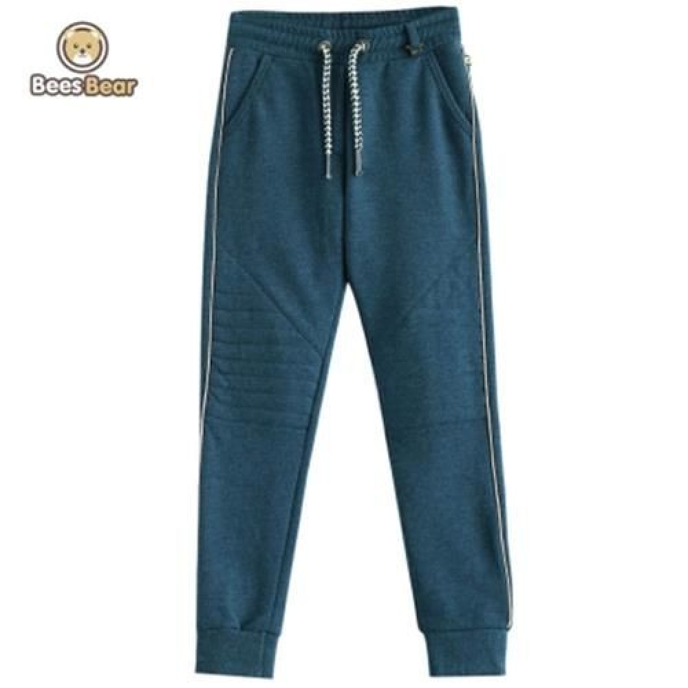 DRAWSTRING WAIST NARROW FEET GIRL'S SWEATPANTS (DEEP GRAY)