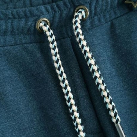 DRAWSTRING WAIST NARROW FEET GIRL'S SWEATPANTS (DEEP GRAY)