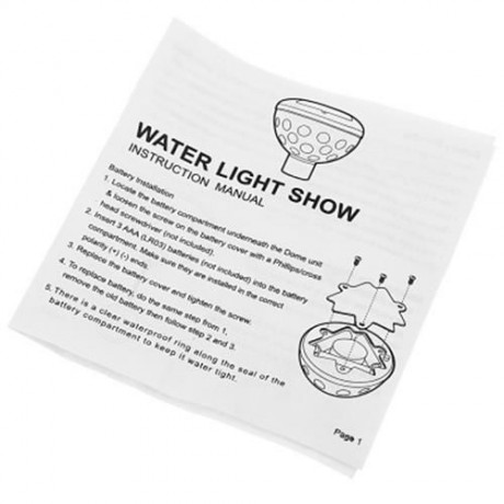 0.5W 4.5V LED UNDERWATER LIGHT SWIMMING POOL FLOATING LAMP (WHITE)