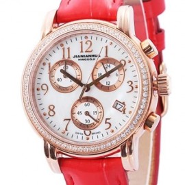 CARNIVAL 8470 FEMALE QUARTZ WATCH JAPAN MOVT WORKING SUB-DIAL DATE DISPLAY CRYSTAL DIAL WR