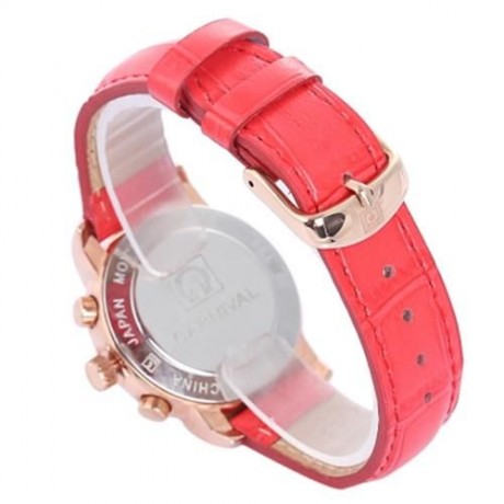 CARNIVAL 8470 FEMALE QUARTZ WATCH JAPAN MOVT WORKING SUB-DIAL DATE DISPLAY CRYSTAL DIAL WR