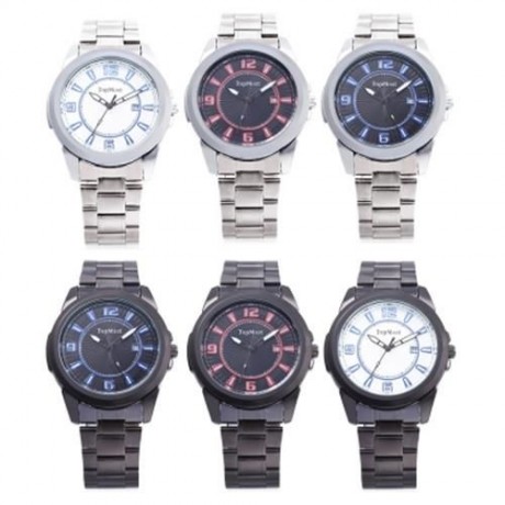 TOPMOST 1932 MEN QUARTZ WATCH DATE DISPLAY WATER RESISTANCE LUMINOUS POINTER WRISTWATCH (W