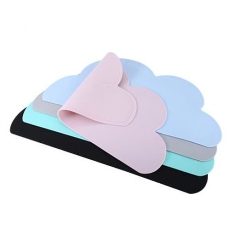 SILICONE NON-SLIP CLOUD SHAPE KIDS PLACEMAT DINNERWARE TABLE MAT (PINK)