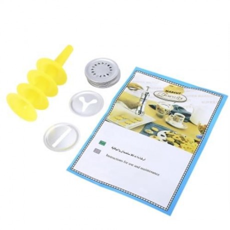 2 IN 1 COOKIES BISCUITS DECORATING GUN ALUMINIUM ALLOY BAKING TOOLS (SILVER)