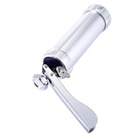 2 IN 1 COOKIES BISCUITS DECORATING GUN ALUMINIUM ALLOY BAKING TOOLS (SILVER)