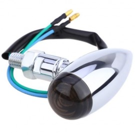 PAIR OF UNIVERSAL MOTORCYCLE LED SIGNAL TURN LIGHT ELECTROPLATING INDICATOR LAMP
