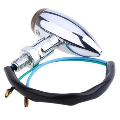 PAIR OF UNIVERSAL MOTORCYCLE LED SIGNAL TURN LIGHT ELECTROPLATING INDICATOR LAMP